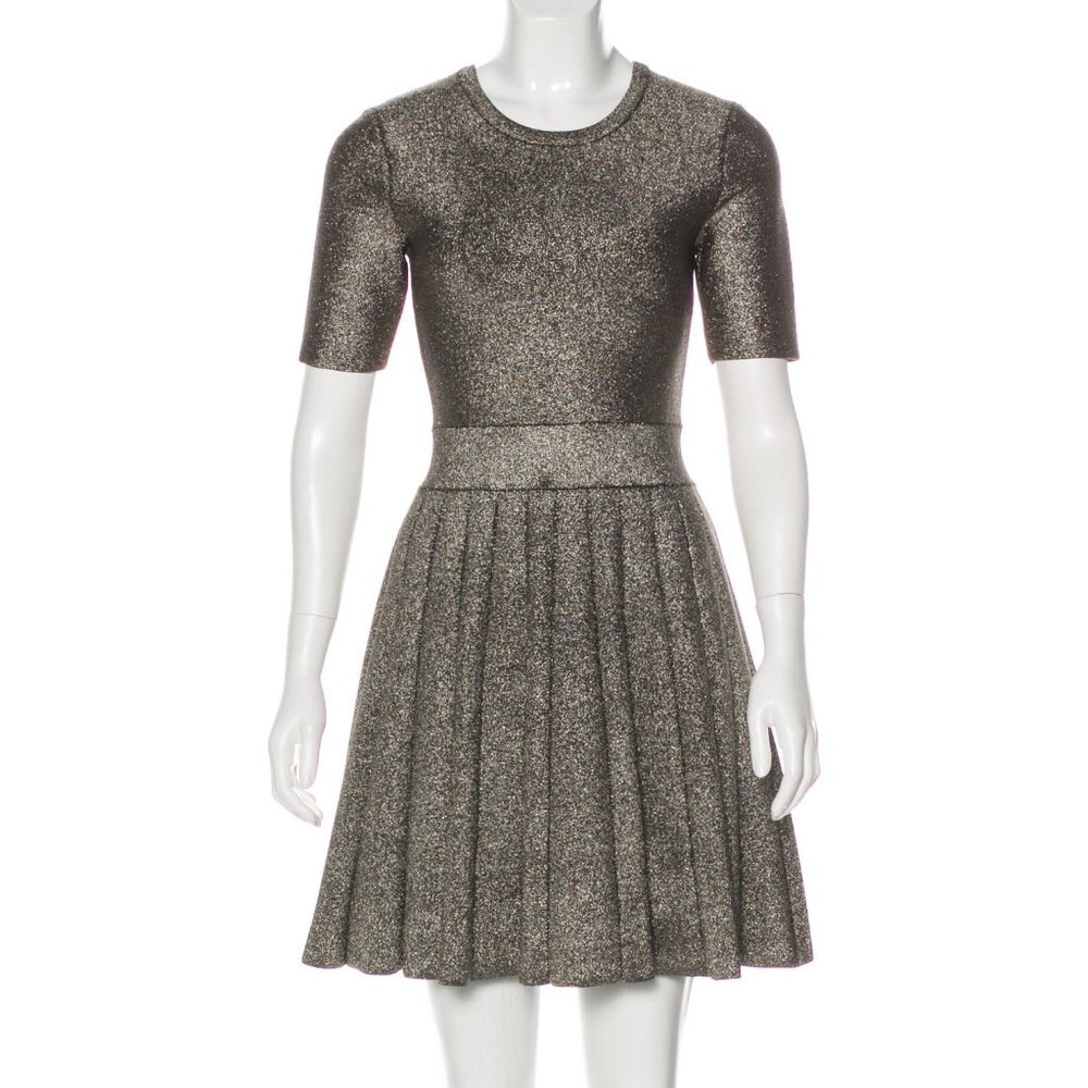 NWT-A.L.C. Metallic Gold Susana Dress - Picture 8 of 8